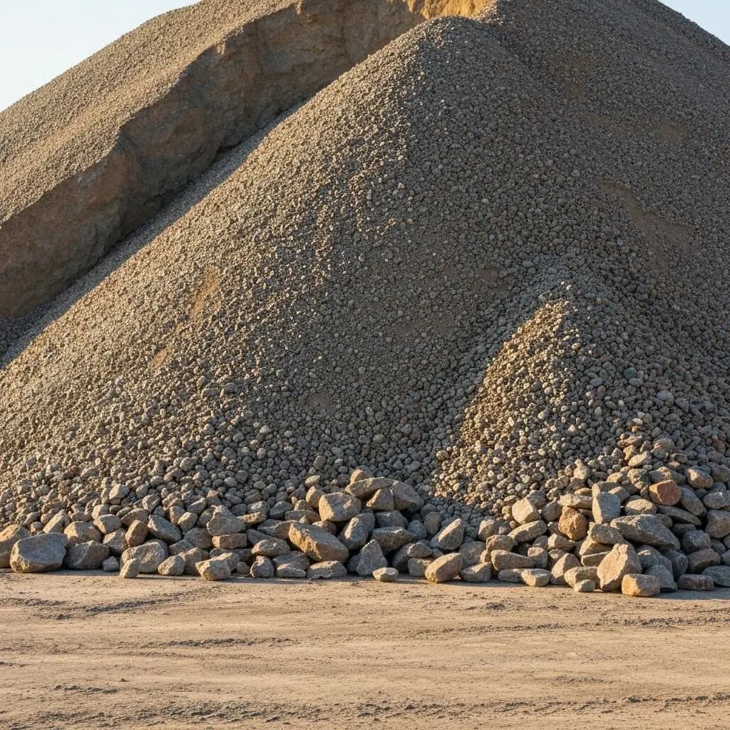 Three quarter inch crushed stone aggregate for landscaping and construction