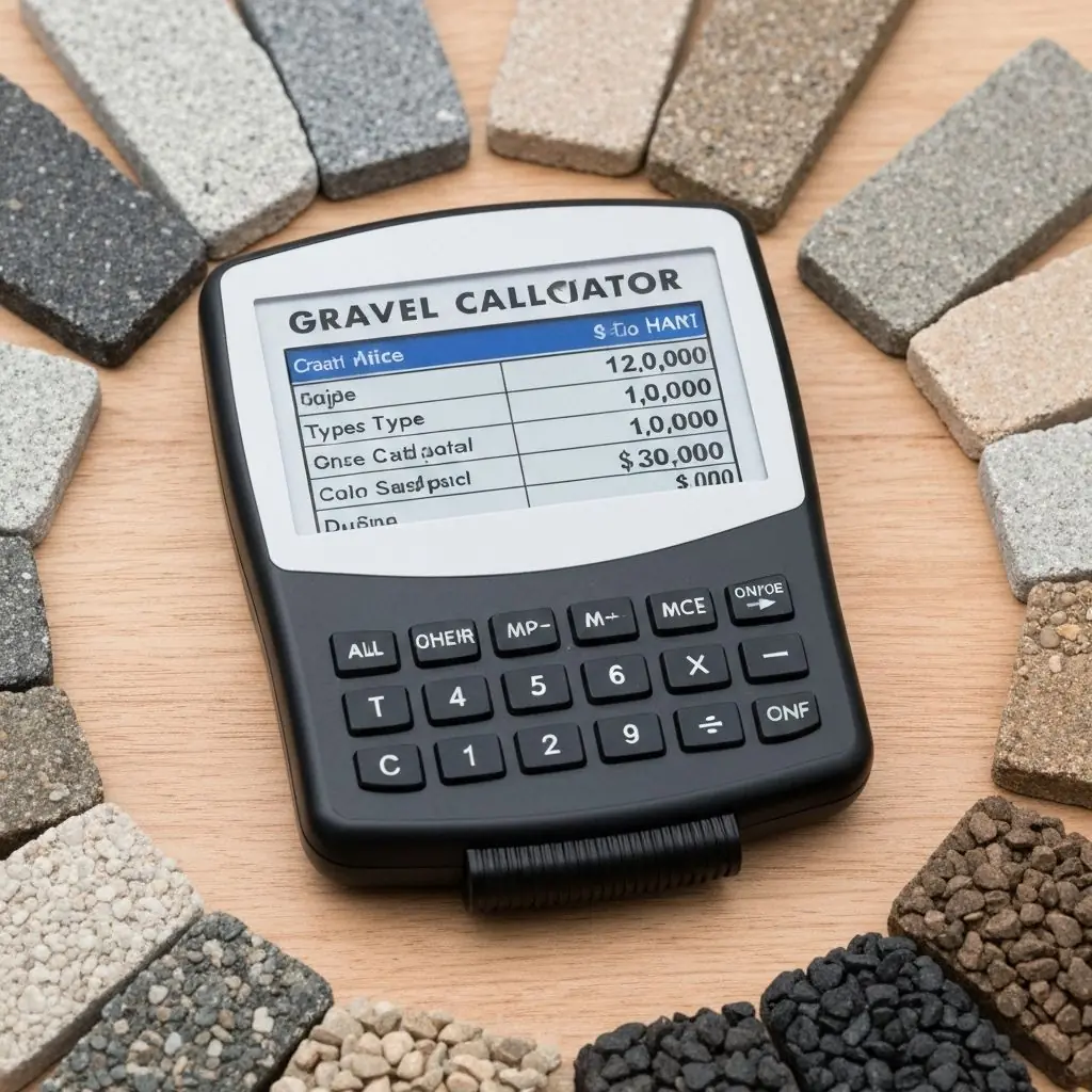 Gravel calculator tools and measurement equipment for accurate stone dust calculations